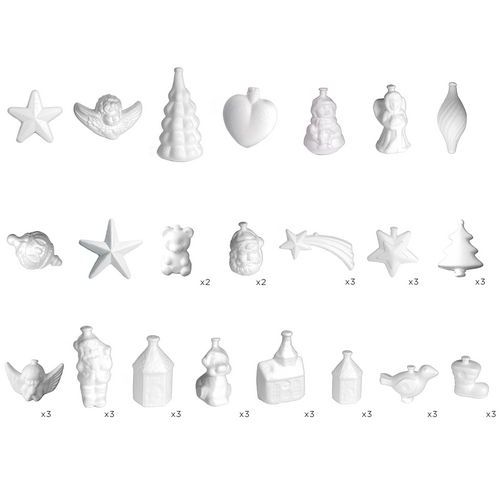 Set 46 formes polystyrène à suspendre - Image principale