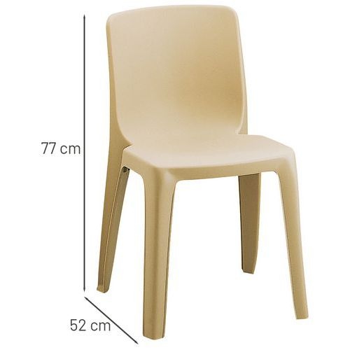 Chaise empilable Denver, M2, beige - Image 4