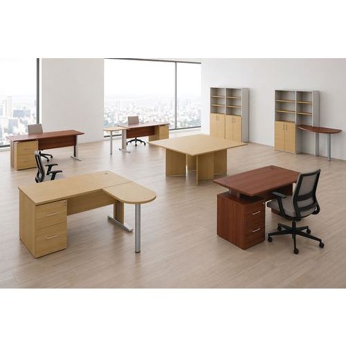 Caisson hauteur bureau Quatuor profondeur 70 cm Hêtre/alu Hêtre - Image 4