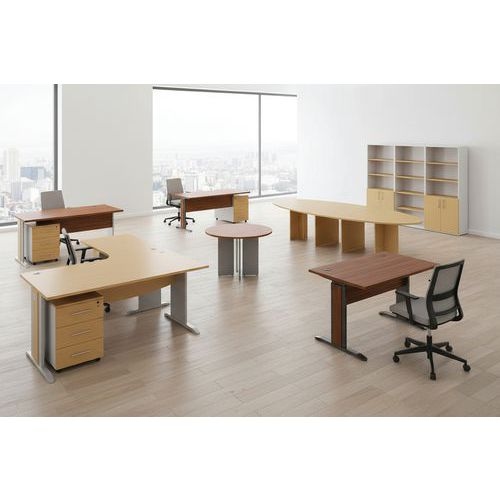 Caisson hauteur bureau Quatuor profondeur 70 cm Hêtre/alu Hêtre - Image 8
