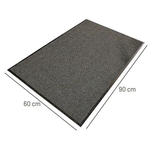 Tapis d'entrée polypropylène à chevrons 90 x 60 cm Anthracite - Image 4