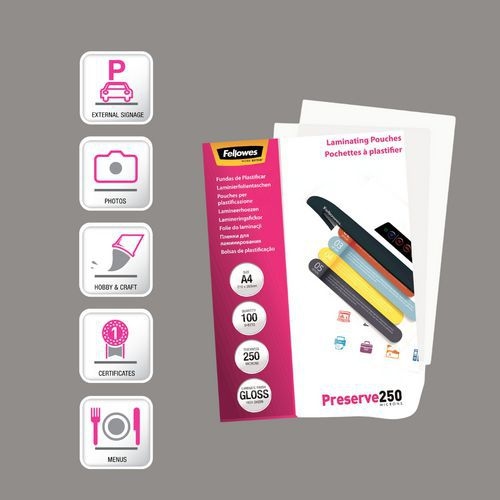 Pochette plastification A4 250µ par face (Boite de 100) - Image 3