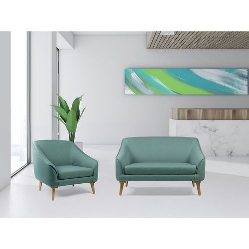 Fauteuil 1 place AYA pied Métal enduit PVC non feu M1 Cendre - Image 2