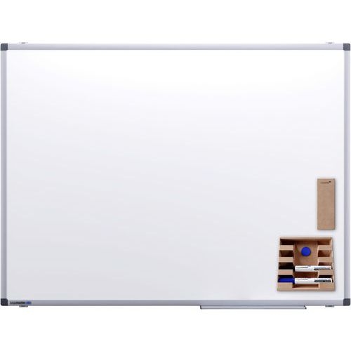 PREMIUM tableau blanc 75x100cm Acier laqué blanc - Image principale