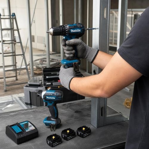 Kit Makita perceuse visseuse et visseuse à chocs 18V 5Ah - Image 2