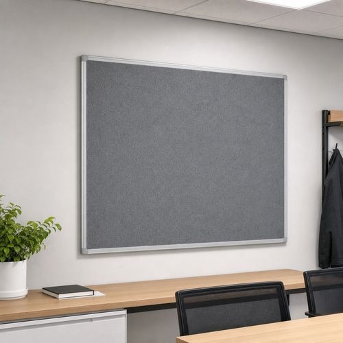 Panneau d'affichage textile Hxl : 90x120 cms - Fond Gris - Image 5