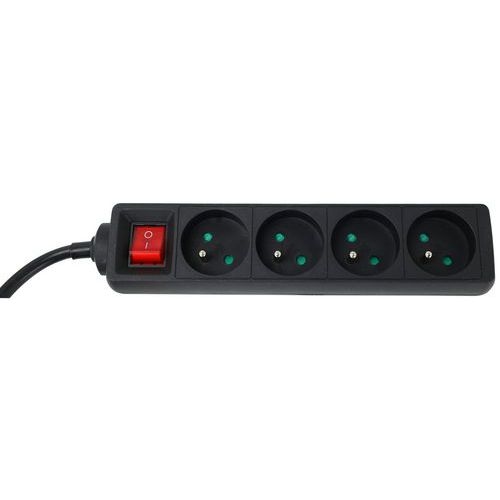 Multiprise 4 prises avec interrupteur noir - 4,0 m - Image 5