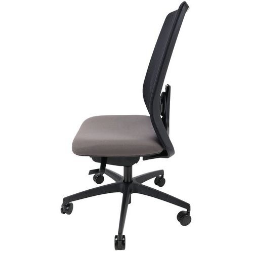 Chaise de bureau Oregon dos résille noire assise gris moyen - Image 6