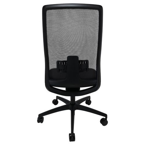 Chaise de bureau Oregon dos résille noire assise gris moyen - Image 8
