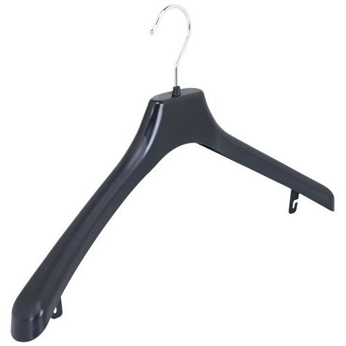 Lot de 10 cintres SJ45 en plastisque sans barre de pantalon noir - Image 6