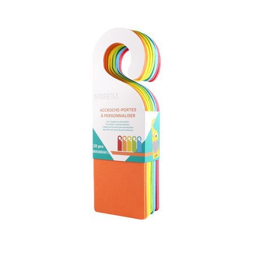 Kit 10 plaques de porte mousse à décorer - Image principale