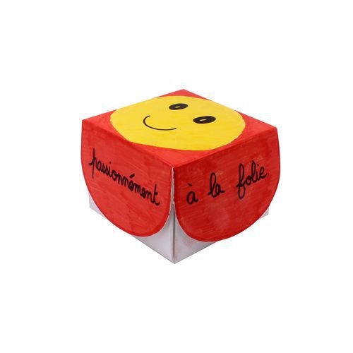 Boîte cadeau à personnaliser - 300 gm² - 8 x 8 x 6 cm - blanc - Image 3