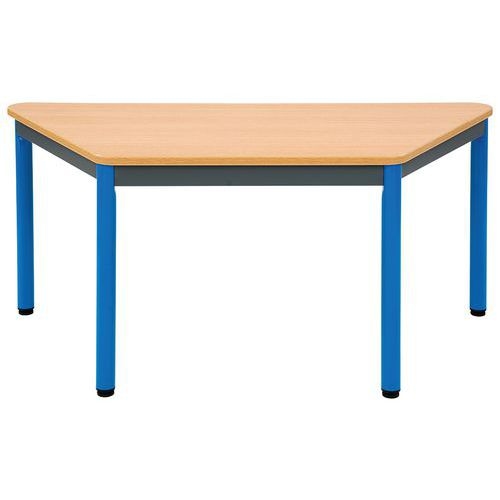 Table maternelle trapèze 4 pieds tube Lise - Image principale