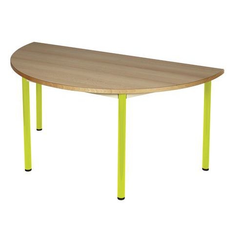 Table fixe Chloé plateau hêtre 4 pieds demi-lune - Mobidecor - Image 3