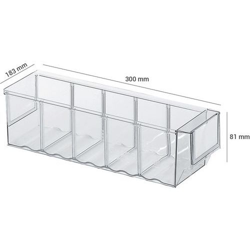 Bac-Tiroir Lxlxh=300X183X81mm Transparent 3,3 L - Image 2