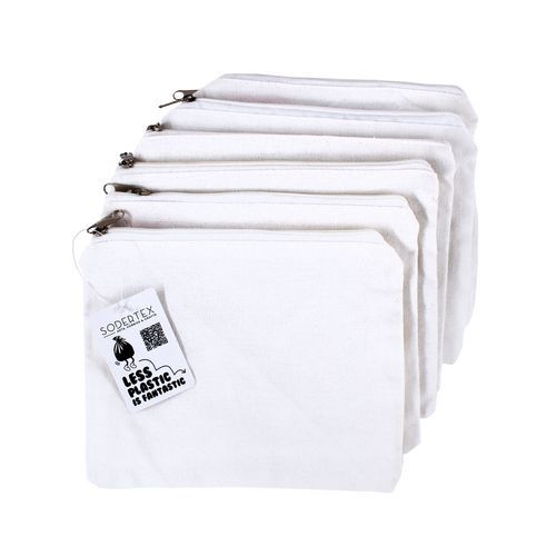 Trousse maquillage à personnaliser 18x14 cm - 6 pcs - blanc - Image principale
