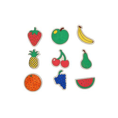 Pack d'aimants Fruits en bois à colorier - 9 pcs - Image 3