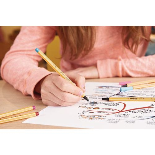 Etui de 10 stylos-feutres STABILO point 88 coloris standard - Image 4