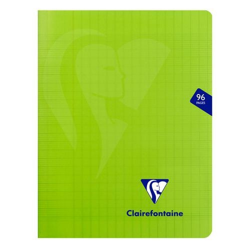 Mimesys cahier piqué polypro 17x22cm 96p séyès Vert - Lot de 10 - Image principale