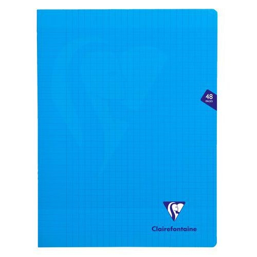 Mimesys cahier piqué polypro 24x32cm 48p séyès Bleu - Lot de 10 - Image principale
