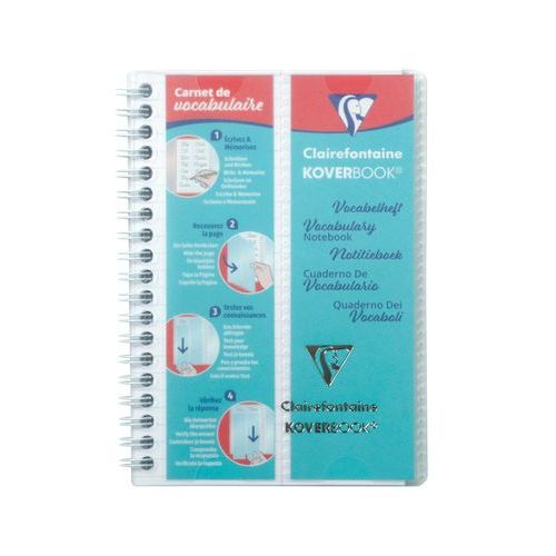 Koverbook carnet vocabulaire spiralé 11x17cm 100p Ligné marge centrale - Lot de 10 - Image principale