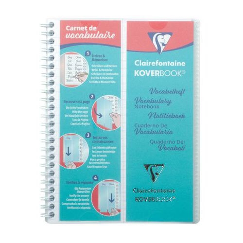 Koverbook carnet vocabulaire spiralé 14,8x21cm 100p Ligné marge centrale - Lot de 10 - Image principale