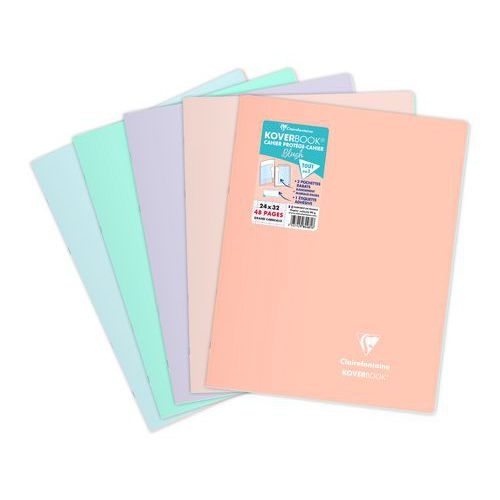 Koverbook Blush piqué PP bicolore opaque 24x32cm 48p séyès coloris ass - Lot de 10 - Image principale
