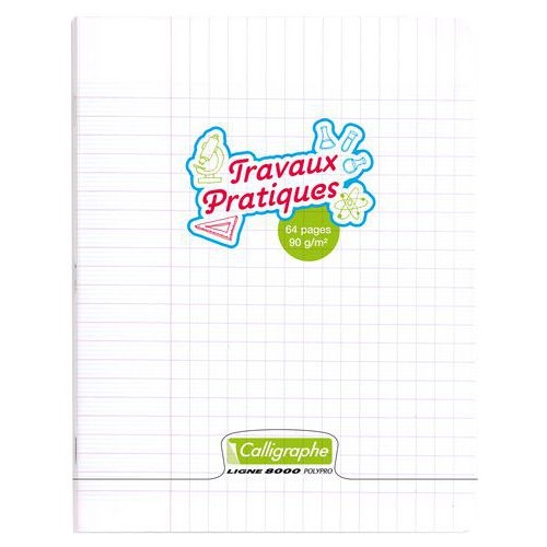 Calligraphe T.P. Cahier piqué incolore 17x22cm 64p séyès/uni 90g - Lot de 10 - Image principale