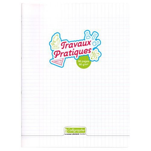Calligraphe T.P. Cahier piqué incolore 24x32cm 96p séyès/uni 90g - Lot de 5 - Image principale