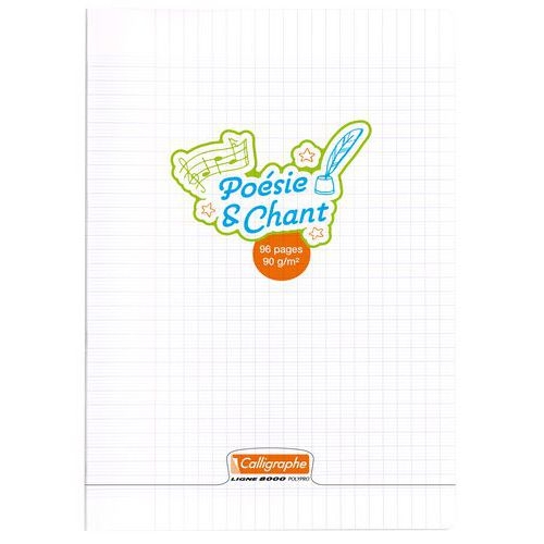 Calligraphe Poésie & chant Cahier piqué incolore A4 96p R séyèsV uni 90g - Lot de 10 - Image principale