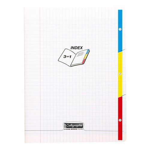 Calligraphe 3 index Cahier piqué incolore A4 96p séyès 90g - Lot de 10 - Image principale
