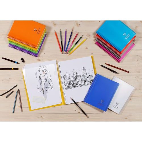 Koverbook cahier dessin 22,5x29,7cm spiralé 100p papier blanc 125 g - Lot de 10 - Image 3