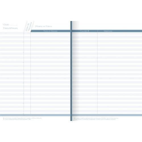 Registre d'appel journalier 21x29,7 pour enseignants 32p marges micro-perforées - Lot de 10 - Image 2