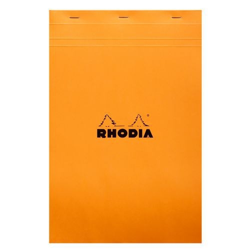 Bloc agrafé Rhodia ORANGE N 19 21x31,8cm 80f Q.5x5 80g - Lot de 5 - Image principale