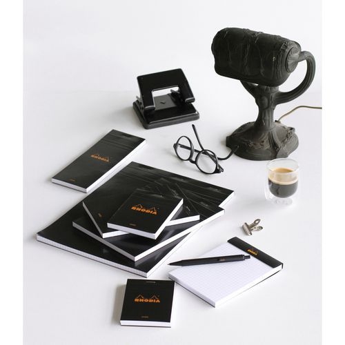 Bloc agrafé Rhodia BLACK N 19 21x31,8cm 80f Q.5x5 80g - Lot de 5 - Image 4