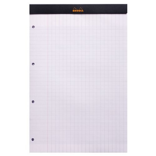 Bloc agrafé Rhodia BLACK N 20 21x31,8cm Seyès 80f perf. 4t. 80g - Lot de 5 - Image 2