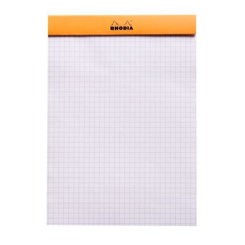 Bloc agrafé Rhodia ORANGE N 16 14,8x21cm 80f Q.5x5 80g - Lot de 10 - Image 3