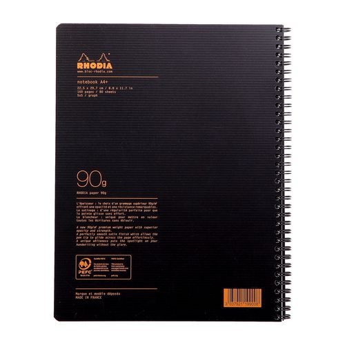 Notebook Rhodiactive 90g RI A4+ 160p Q.5X5+C mcrprf. 9tr règle pp +6 m-p reposit - Lot de 5 - Image 3