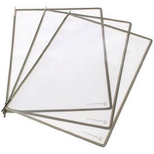 Lot de 10 Pochettes à pivot Tarifold - Housse unique - A4 - Gris - Image 2