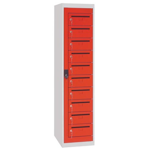 Armoire courrier 10 cases sur socle -  largeur 400 mm - Manutan Expert - Image 2