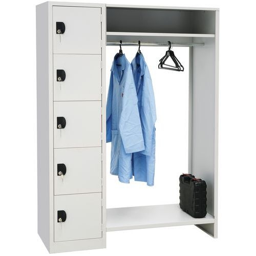 Vestiaire multicases penderie ouverte Modulo 1 à 2 colonnes - Manutan Expert - Image 2