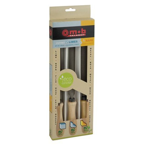 Jeu de 2 limes + 1 râpe _ boîte - Long : 200 mm - Ref. : 982701 - Image principale