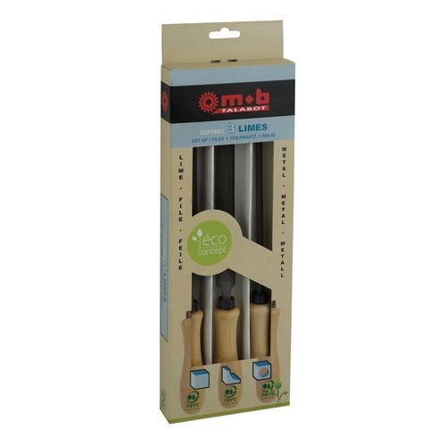 Coffret 3 limes bois 200 mdx - Image principale