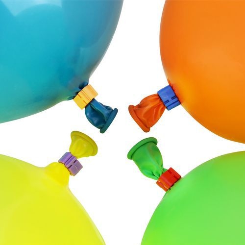 Clips fermeture de ballon en plastiques couleur (x50) - Image 2