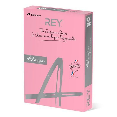 Ramette couleur vive 500 feuilles 80g A4 à la teinte - rose vif - Image 3