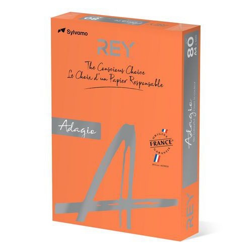 Ramette couleur vive 500 feuilles 80g A4 à la teinte - orange - Image 2