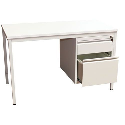 Bureau base Line 1 caison 2 tiroirs 160x80 cm - Image 2
