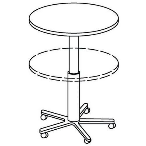 Table mobile réglable en hauteur - Hammerbacher - Image 3