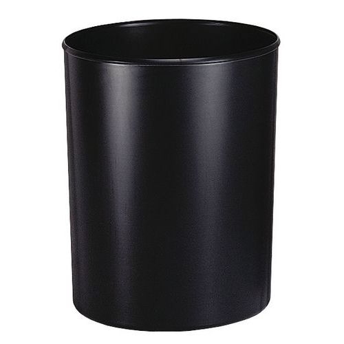 Corbeille à papier résistant au feu (avec bac) 13L noir - Image principale