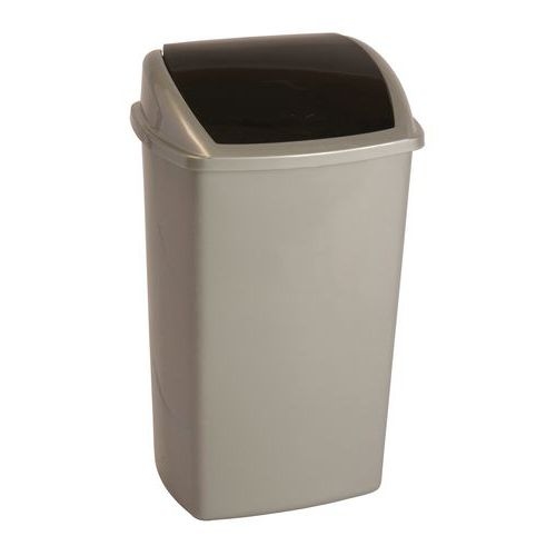 Poubelle en plastique avec couvercle basculant - 15 à 50 L - Vepabins - Image 2
